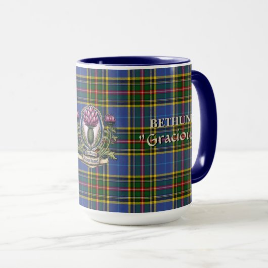 Mug Bethune Clan Badge & Tartan (Devant droit)