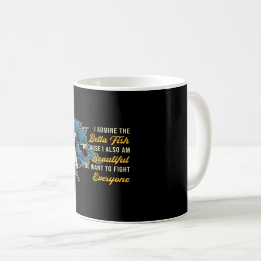 Mug Betta Fish Parce Que L'Amoureux De L'Aquarium Comb (Devant droit)