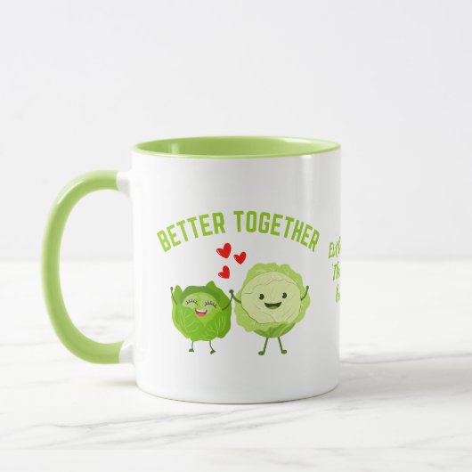 Mug BETTER TOGETHER Cute Cabbage Valentine Couples (Gauche)