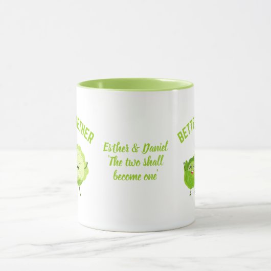 Mug BETTER TOGETHER Cute Cabbage Valentine Couples (Centre)