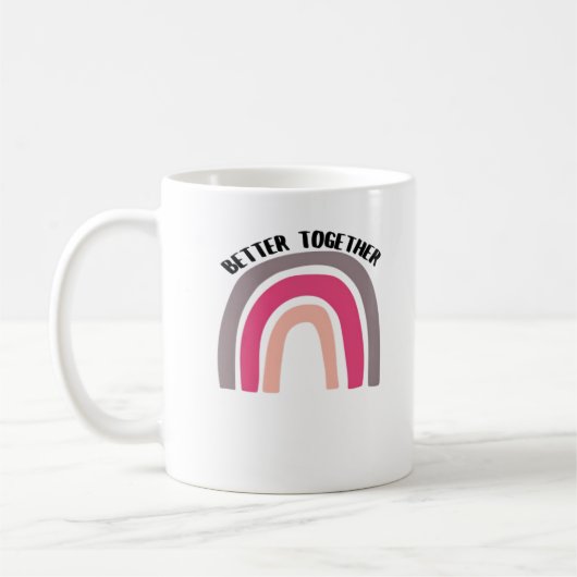 Mug Better Together Rainbow Joyful Aesthetic  (Gauche)