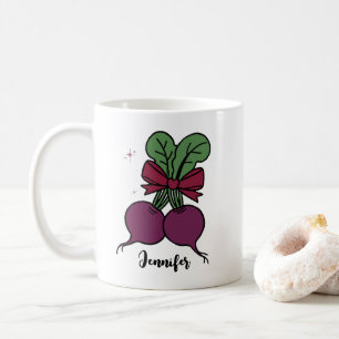 Mug betteraves adorables racine végétal nom personnali
