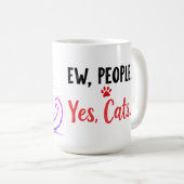 Mug Beurk les gens Oui les chats (Devant droit)