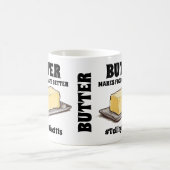 Mug Beurre améliore le goût alimentaire TellingItLikeI (Centre)