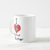 Mug Beurre d'arachide du l'amour-coeur I (Devant gauche)
