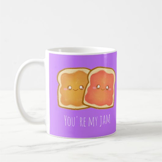 Mug Beurre D'Arachide Et Jelly De Fraise (Gauche)