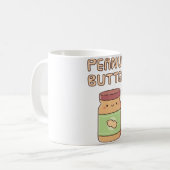 Mug Beurre d'arachide mignonne Doodé de pot (Devant gauche)