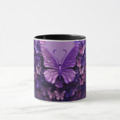 Mug Beurre de café en 3D violet (Centre)