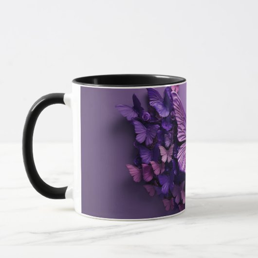 Mug Beurre de café en 3D violet (Gauche)