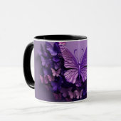 Mug Beurre de café en 3D violet (Devant gauche)