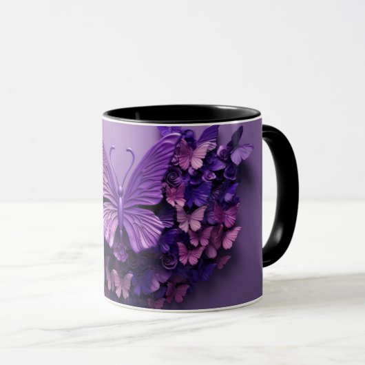 Mug Beurre de café en 3D violet (Devant droit)