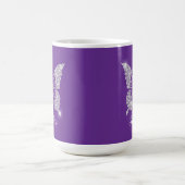 Mug Beurre Diamant Blanc, Nom Du Script, Violet (Centre)