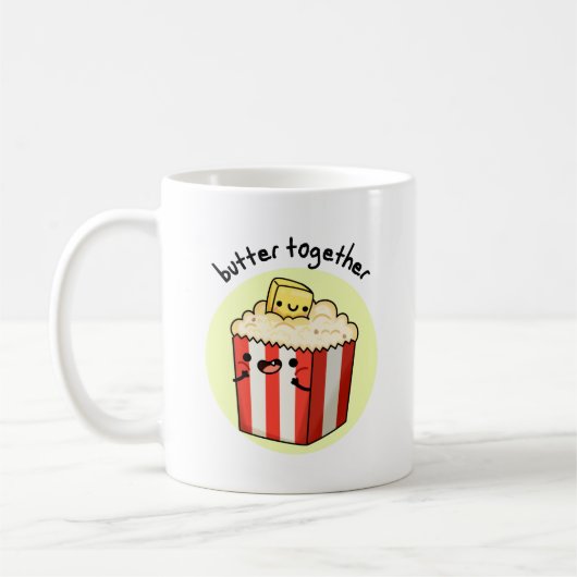 Mug Beurre Ensemble Funny Beurre Popcorn Pun (Gauche)