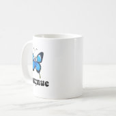 Mug Beurre-papillon - santé mentale Continuer Semicolo (Devant gauche)