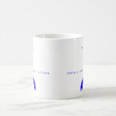 Mug Beurre ruban de sensibilisation bleu et jaune (Centre)
