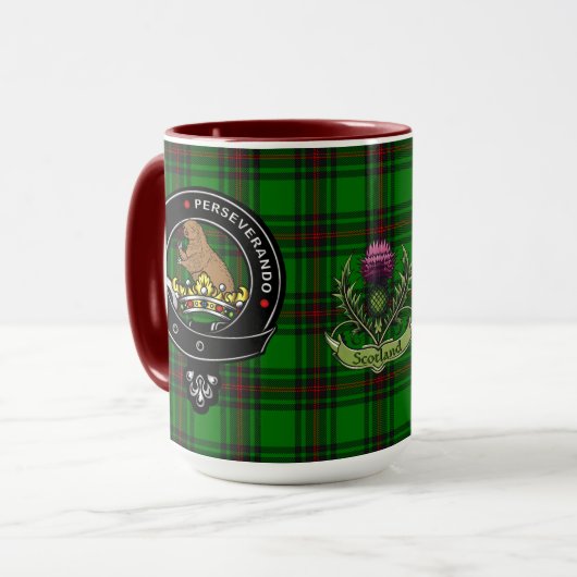 Mug Beveridge Clan Badge & Tartan (Devant gauche)