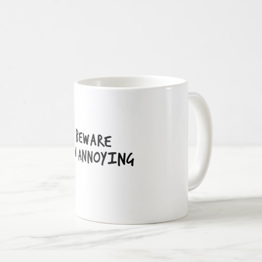 Mug Beware I’m Annoying #1 (Black) (Devant droit)