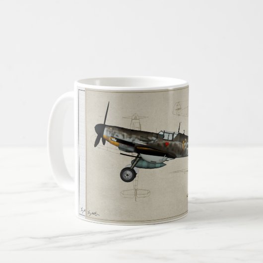 Mug bf-109 blanc 1 (Devant gauche)