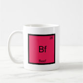 Mug Bf - Beef Funny Element Chimie Symbole T-shirt (Gauche)