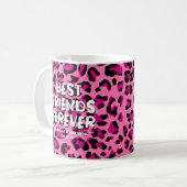 Mug BFF Leopard Rose Meilleur Ami Besties (Devant gauche)