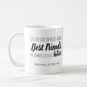 Mug BFF personnalisé moderne meilleur ami Script photo
