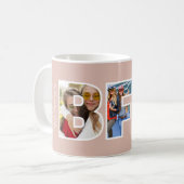 Mug BFF Photo Collage Chic Tendance Poids Rose Besties (Devant gauche)