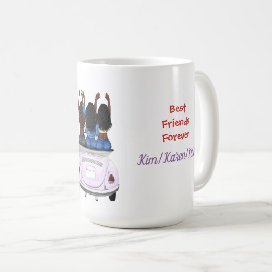 Mug BFF trois femmes noires (Devant droit)