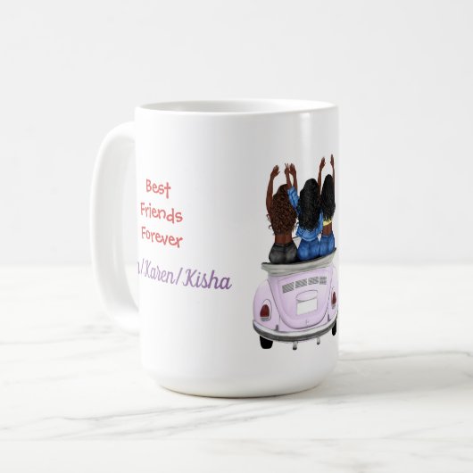 Mug BFF trois femmes noires (Devant gauche)