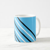 Mug BG Stripes Motif étroit blanc & noir + backgr. (Devant droit)
