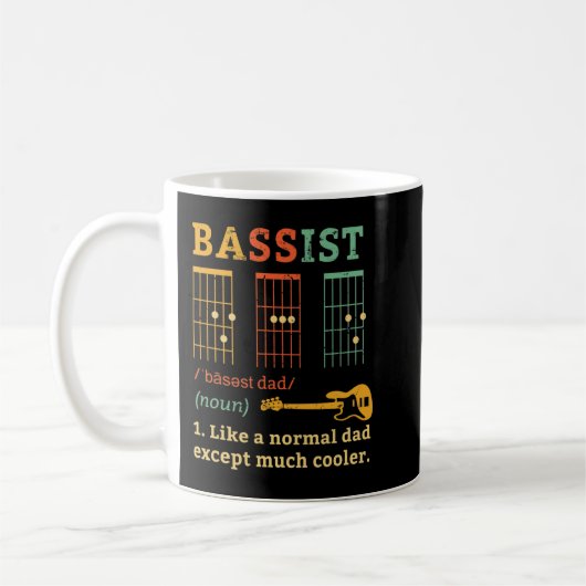 Mug Bhelp Dad - Cordes de guitare - Ide cadeau de Fête (Gauche)