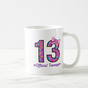 Mug Bi 13 Ans Coquette Bow Officiel Adolescent 13ème