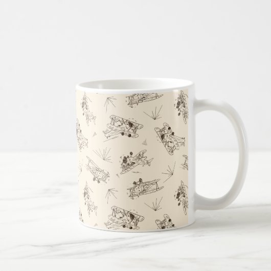 Mug Bi-plans Art déco rugissant - motif dessiné. (Droite)