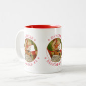 Mug bi-ton rouge Renne Danseur (Devant gauche)