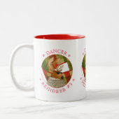 Mug bi-ton rouge Renne Danseur (Gauche)