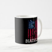 Mug Biathlon du drapeau américain (Devant droit)