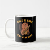 Mug Biber Save a Tree Eat Beaver (Gauche)