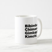 Mug Bibimbap & Chimaek & Gimbap & Kimchi. Aliments cor (Devant droit)