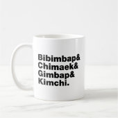 Mug Bibimbap & Chimaek & Gimbap & Kimchi. Aliments cor (Gauche)