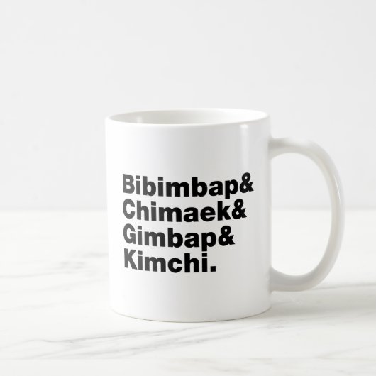 Mug Bibimbap & Chimaek & Gimbap & Kimchi. Nourriture c (Droite)