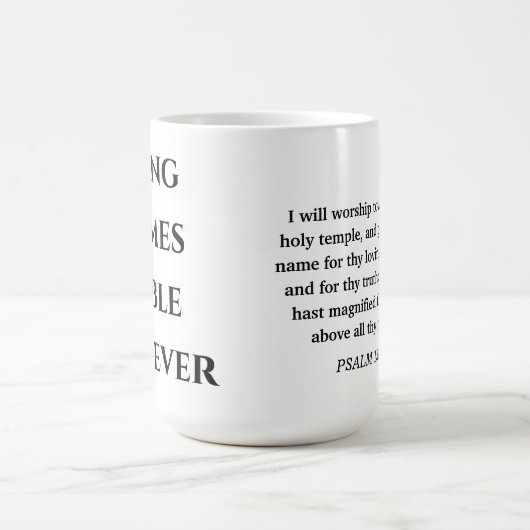 Mug Bible Believer Psaumes Écriture Verse (Centre)