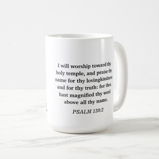 Mug Bible Believer Psaumes Écriture Verse (Devant droit)