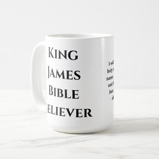 Mug Bible Believer Psaumes Écriture Verse (Devant gauche)