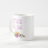 Mug Bible chrétienne Verse Typographie Florale (Devant gauche)
