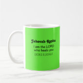 Mug Bible Douce Verset de Guérison Vert Citron Chrétie (Gauche)