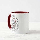 Mug Bible Motivationnelle Florale Verse Chrétien (Devant gauche)