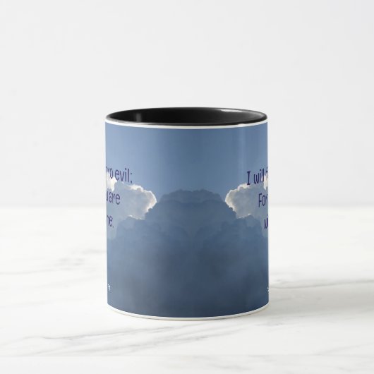 Mug Bible Scripture Psalm 23:4 Fear No Evil...  (Centre)