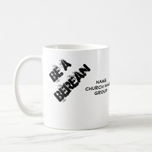 Mug Bible Verse Apologétique Berean Personnalisé Blanc (Gauche)