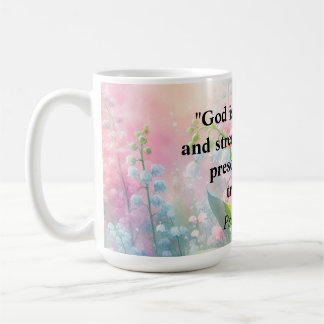 Mug Bible verse Psalms typography floral watercolor