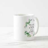 Mug Bible Verse psaume 91 Eucalyptus Wreath Christian (Devant droit)