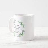 Mug Bible Verse psaume 91 Eucalyptus Wreath Christian (Devant gauche)